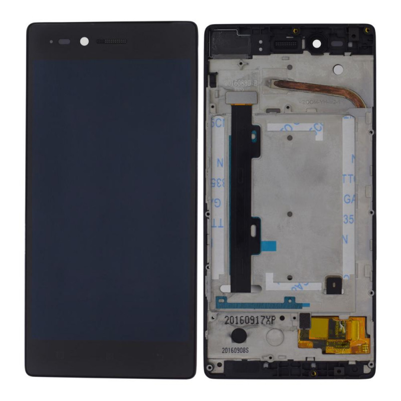 Lenovo Vibe Shot Z90a40 Display and Touch Screen Glass Combo With Frame - Black